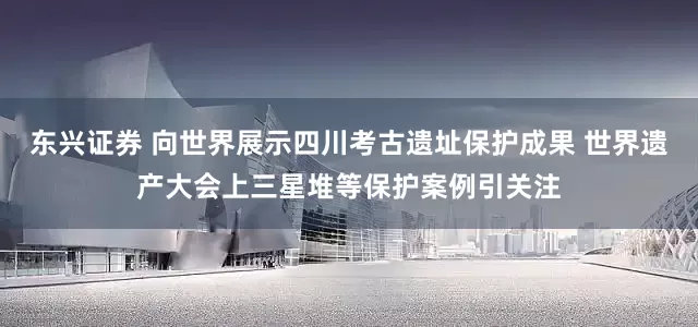 东兴证券 向世界展示四川考古遗址保护成果 世界遗产大会上三星堆等保护案例引关注