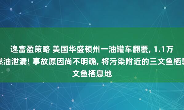 逸富盈策略 美国华盛顿州一油罐车翻覆, 1.1万升燃油泄漏! 事故原因尚不明确, 将污染附近的三文鱼栖息地