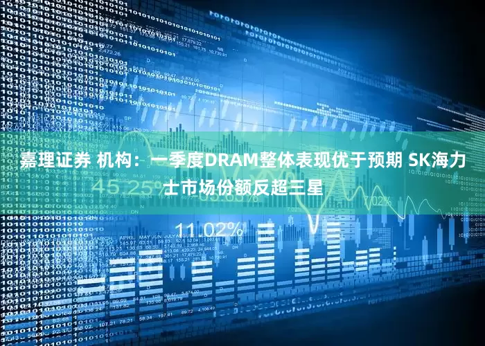 嘉理证券 机构：一季度DRAM整体表现优于预期 SK海力士市场份额反超三星