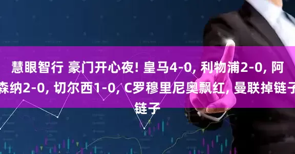 慧眼智行 豪门开心夜! 皇马4-0, 利物浦2-0, 阿森纳2-0, 切尔西1-0, C罗穆里尼奥飘红, 曼联掉链子