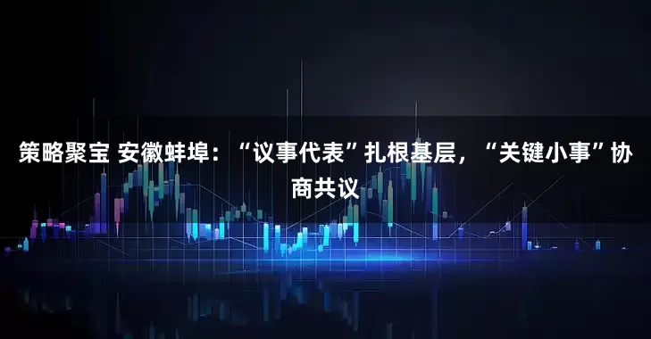 策略聚宝 安徽蚌埠：“议事代表”扎根基层，“关键小事”协商共议