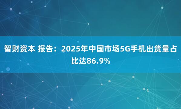 智财资本 报告：2025年中国市场5G手机出货量占比达86.9%